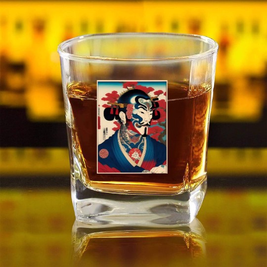 Yakuza Warriors of the Edo Night Square Whiskey Glasses