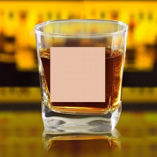 Orange White Dots Pattern Square Whiskey Glasses