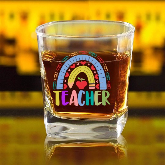 Teacher Square Whiskey Glasses