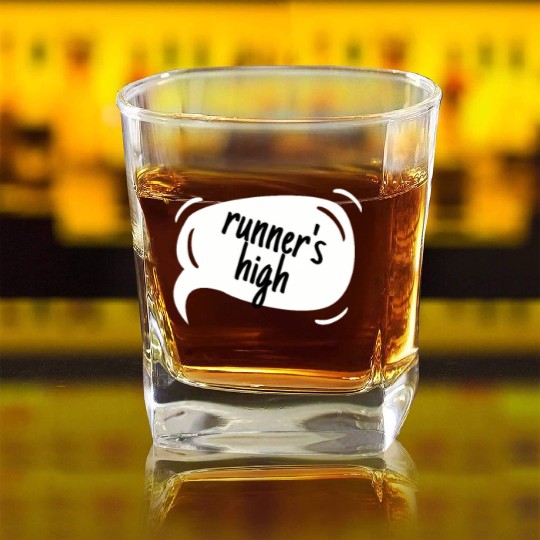 High School Running Square Whiskey Glasses, Runnerâs High, Unis