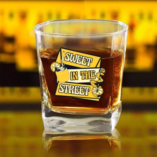 Sweet In The Street Lemon Juice Business Lemonade Square Whiskey Glasses