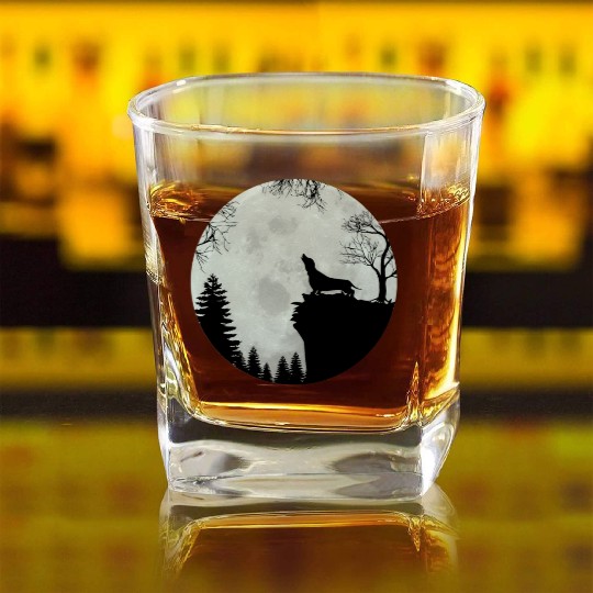 Dachshund Teckel Doxie Wiener Dog Yowl Yelp At Ful Square Whiskey Glasses