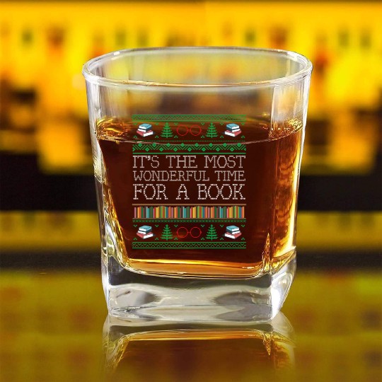 Books Reading Librarian Teacher Book Ugly Square Whiskey Glasses
