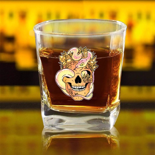 Skull Candy Square Whiskey Glasses