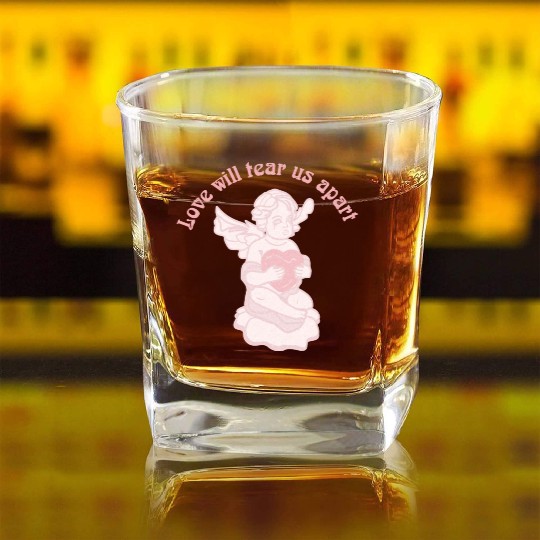 Love Will Tear Us Apart Square Whiskey Glasses