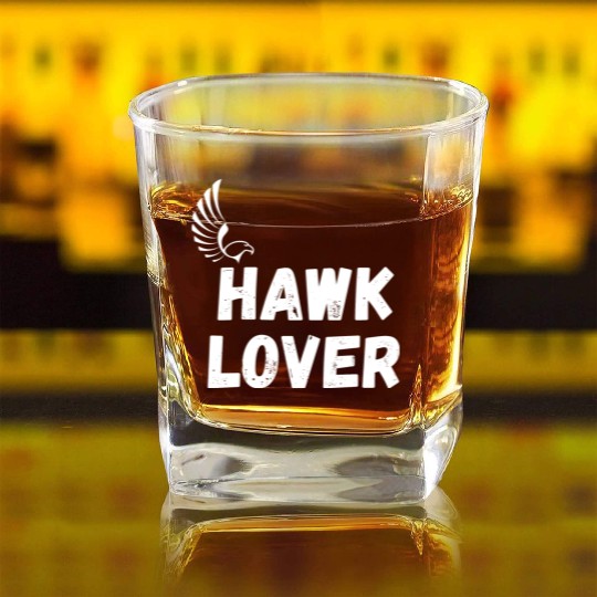 Hawk Lover Square Whiskey Glasses