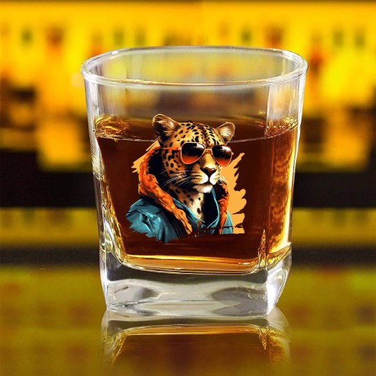 Street Style Cheetah | Cheetah Lovers Square Whiskey Glasses