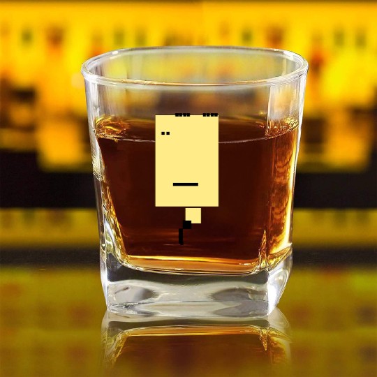 Businessman With A Tie - NFT Graphic Square Whiskey Glasses