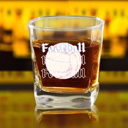 Football is life , sport lover Square Whiskey Glasses