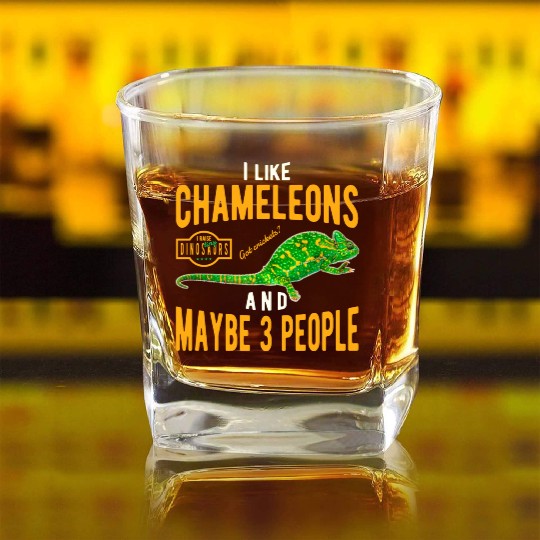 Chameleon Lizard Square Whiskey Glasses