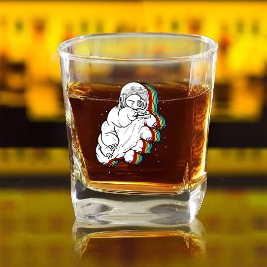 Tardigrade Square Whiskey Glasses, Tardigrade In Space