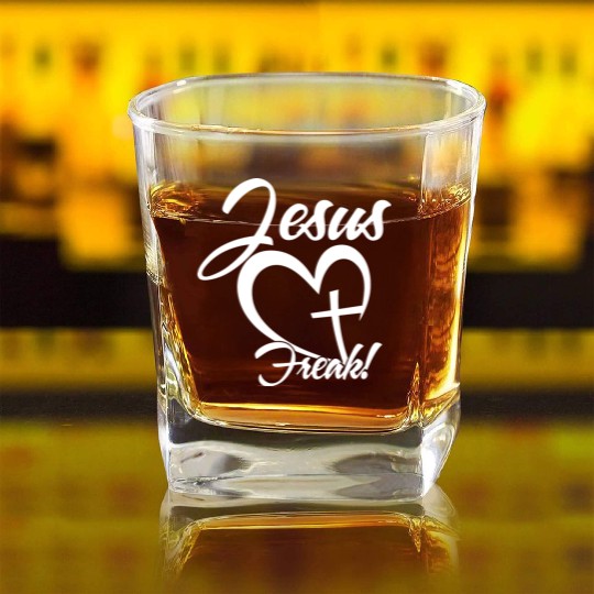 Jesus Freak Love Jesus Christian Christmas Square Whiskey Glasses