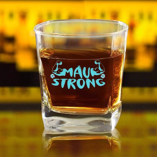 Pray for Lahaina Maui Hawaii Wildfire Support Square Whiskey Glasses