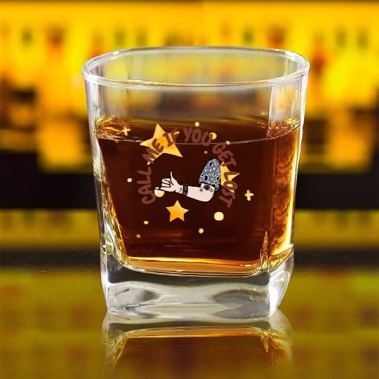Call Me If You Get Lost Square Whiskey Glasses, Hip Hop, Rap, Golf
