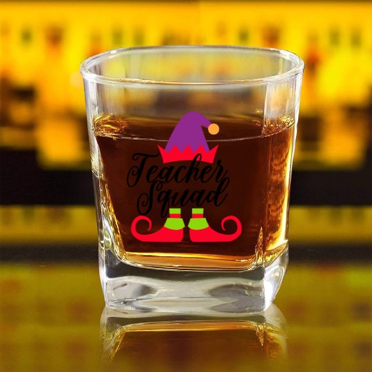 Teacher Squad Square Whiskey Glasses