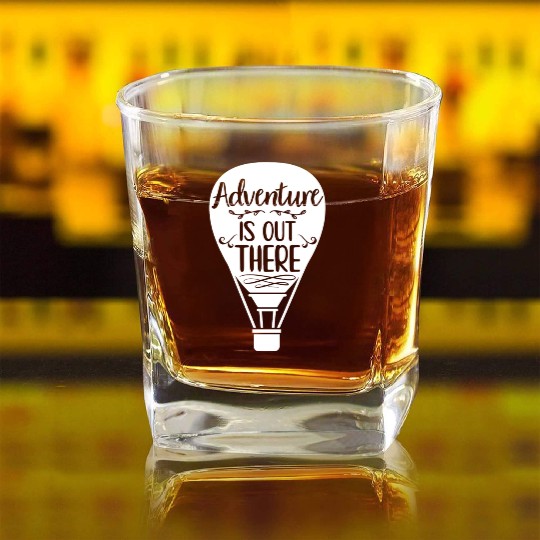 Hot Air Balloons | Balloon Flights Sayings Gifts Square Whiskey Glasses