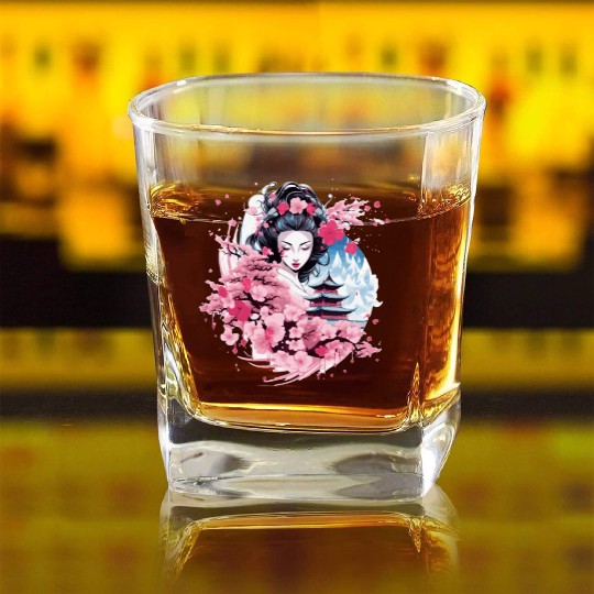 Geisha of Japan Square Whiskey Glasses