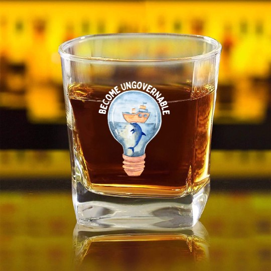 Become Ungovernable Cute Anarchist Save The Square Whiskey Glasses