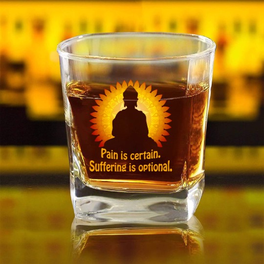 Buddha Yoga Mandala Meditation Buddhism Namaste Square Whiskey Glasses