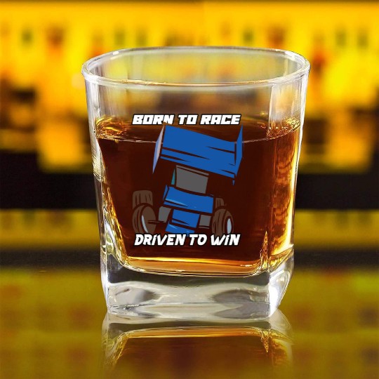 Sprint Car Mom Dirt Track Racing Racing Race Day Square Whiskey Glasses