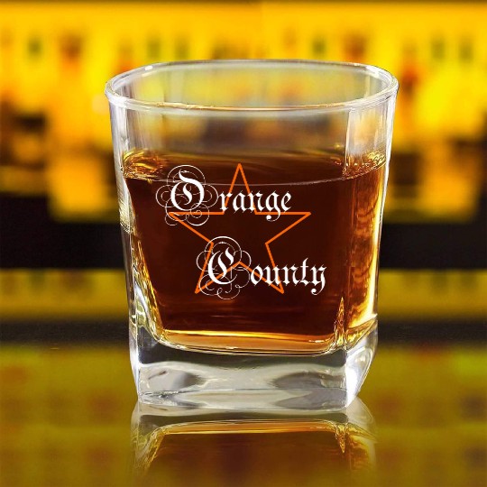 The Orange County California Collection Square Whiskey Glasses