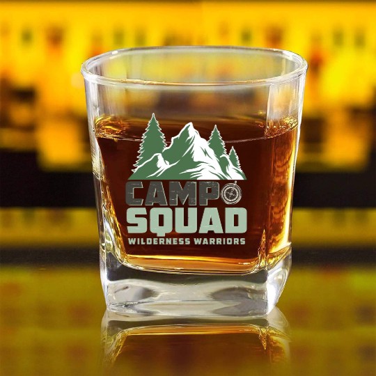 CAMP SQUAD WILDERNESS WARRIORS Square Whiskey Glasses