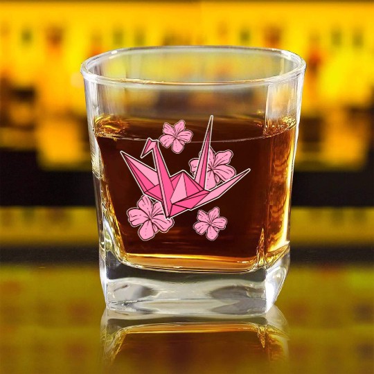 Sakura Origami Artisan Square Whiskey Glasses