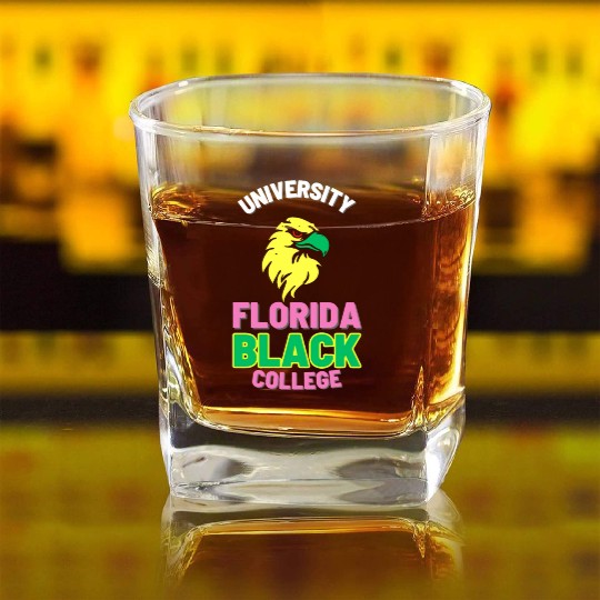 University Florida Black College (Night Eagles Ed) Square Whiskey Glasses