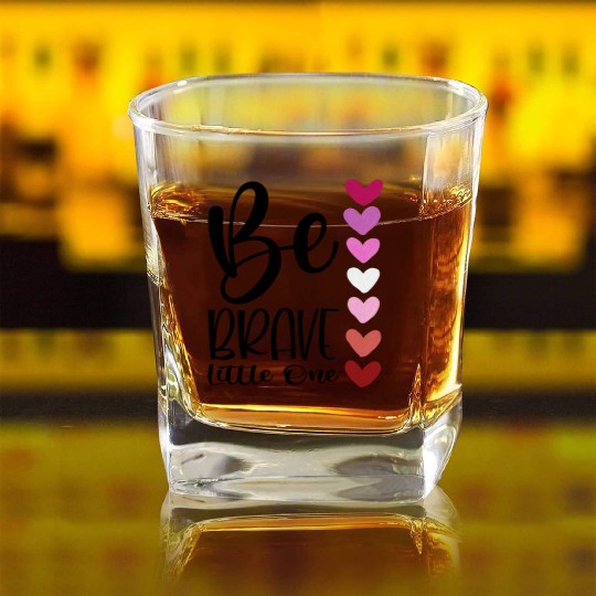 Baby and Infant Be Brave Square Whiskey Glasses