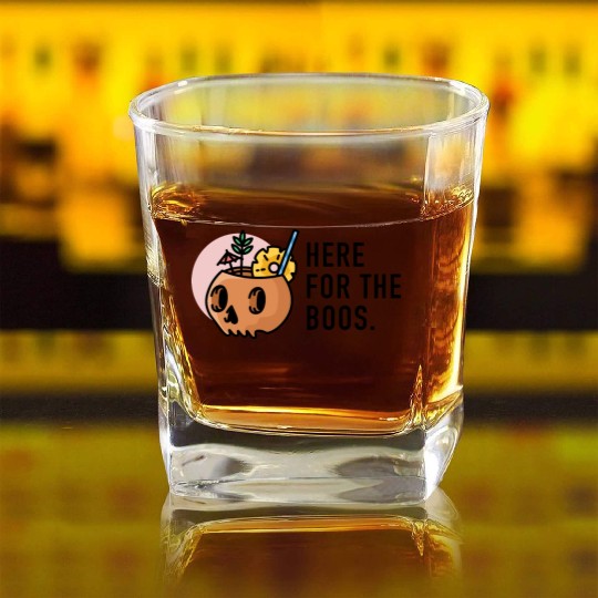 halloween 2 black Square Whiskey Glasses