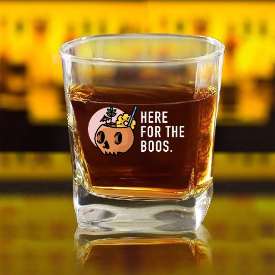 halloween 2 white Square Whiskey Glasses