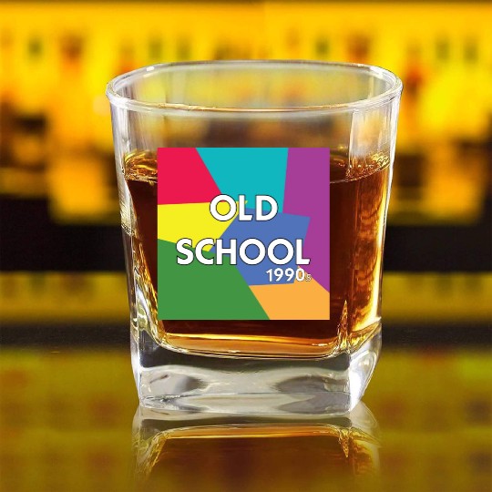 Old school 1990s Square Whiskey Glasses
