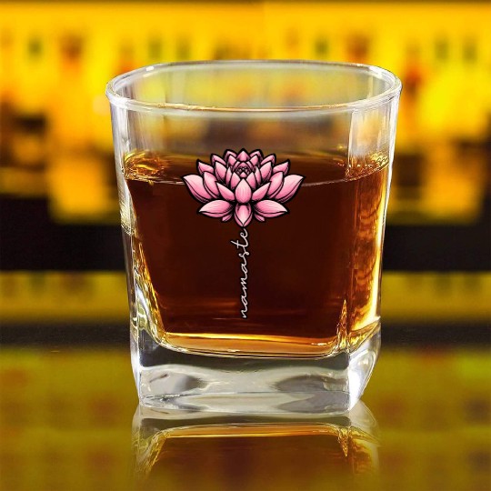 Namaste Lotus Square Whiskey Glasses