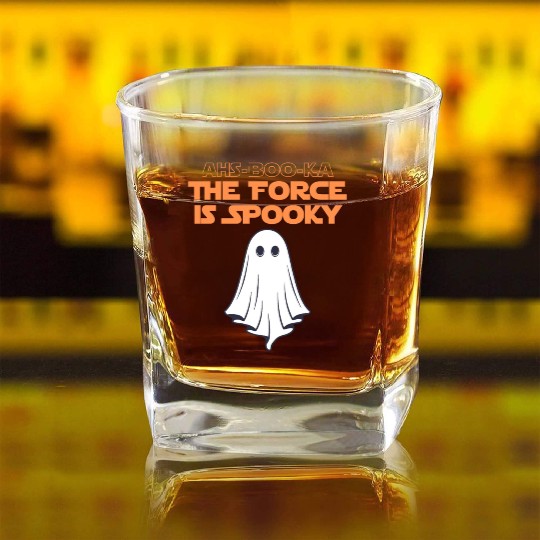 Ahs-Booka: Force is Spooky Halloween Gift Square Whiskey Glasses
