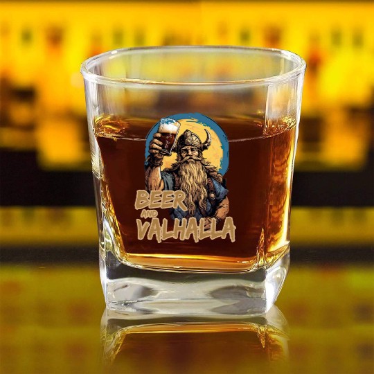 Viking World Tour Vikings Valhalla Odin for a Men Square Whiskey Glasses