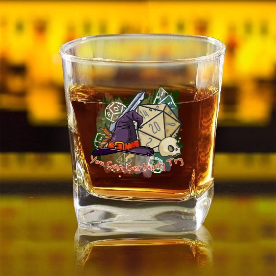 You Can Certainly Try - GameMaster Square Whiskey Glasses