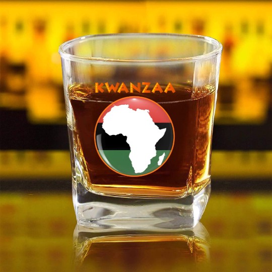 Embracing African Culture and Black History. Square Whiskey Glasses