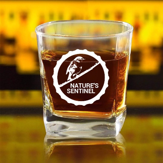 Guardian of Nature #Robin Square Whiskey Glasses