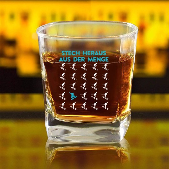 Snowboarder Stand Out from the Crowd Snowboarding Square Whiskey Glasses