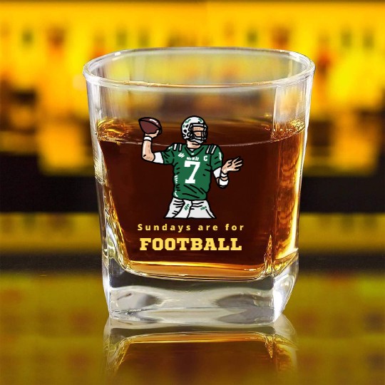 Sundays Are For Football - Sunday Football Square Whiskey Glasses