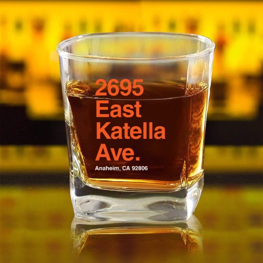 Anaheim Ducks Hockey Arena Square Whiskey Glasses