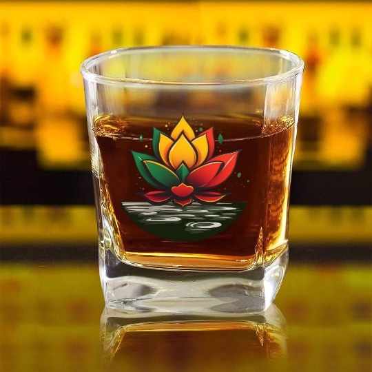 Reggae Lotus Square Whiskey Glasses