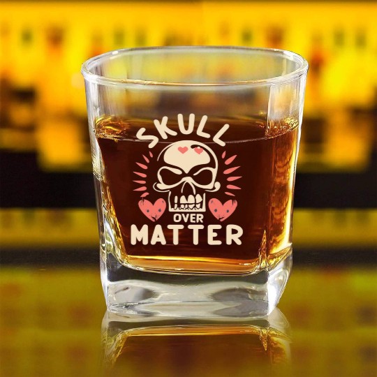 Totenkopf Skull Skulls Totenschädel Spruch Square Whiskey Glasses