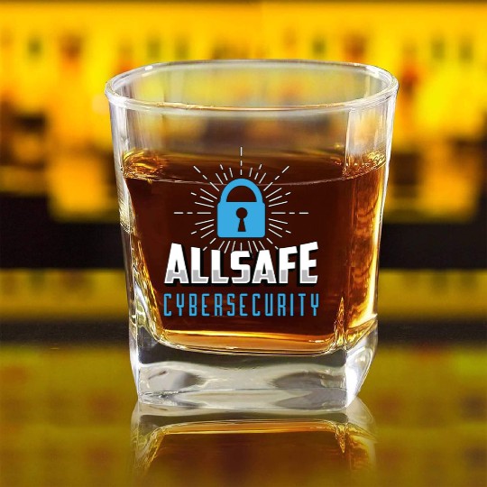 Cybersecurity Allsafe Cybersecurity Programmer Square Whiskey Glasses
