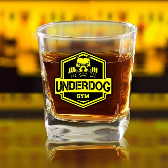Pitbull - Underdog GYM Square Whiskey Glasses