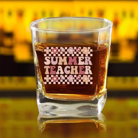 Summer teacher Square Whiskey Glasses