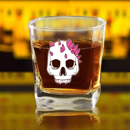 Crystal Vampire Halloween Fan Gift Square Whiskey Glasses