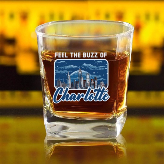 Charlotte North Carolina USA America United States Square Whiskey Glasses