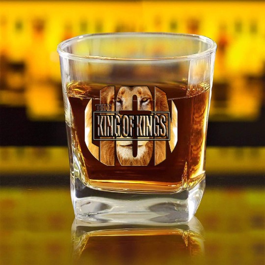 The lion of judah Square Whiskey Glasses