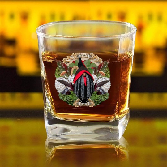 Krampus in Nature Square Whiskey Glasses